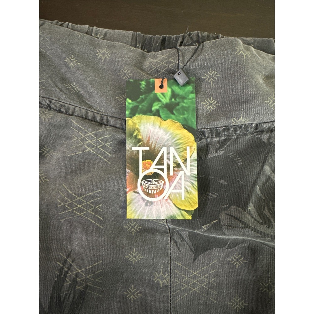 Tanoa Hawaii Denim Aiga High Waist Pant XL Black Tencel Wide Leg Tropical TP141 - Picture 11 of 13
